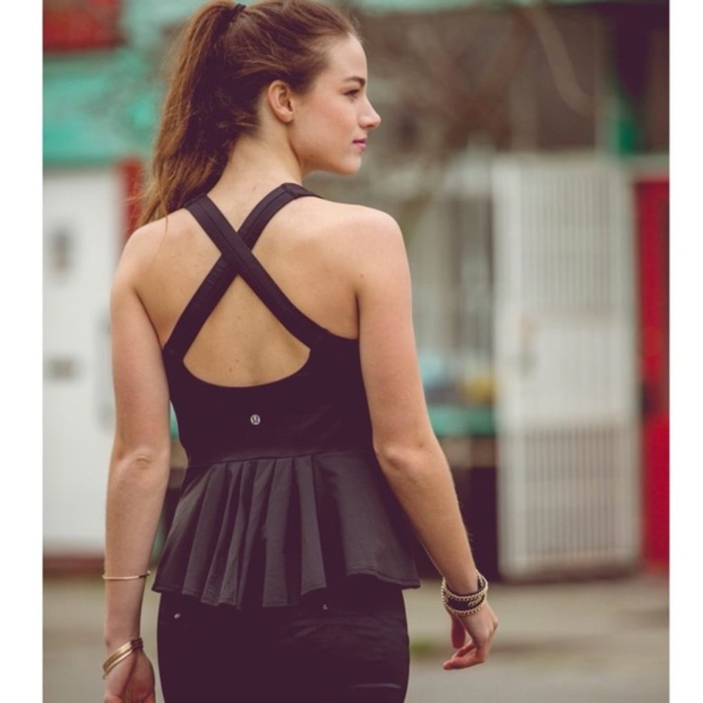 Lululemon Rare Peplum Tank in Black
